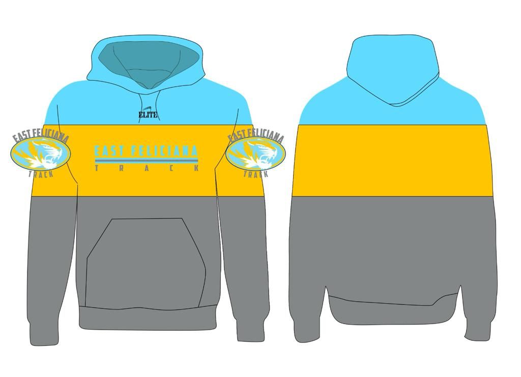 EAST FELICIANA TRACK STORE Hoodie - Grey & Blue