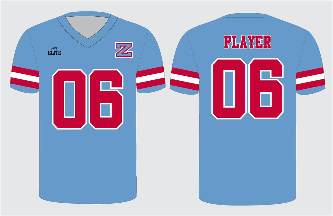 Zachary Football Jersey - Light Blue
