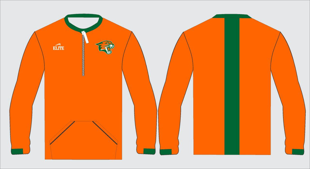 Capitol MS - Long Sleeve Half Zip Shirt Orange