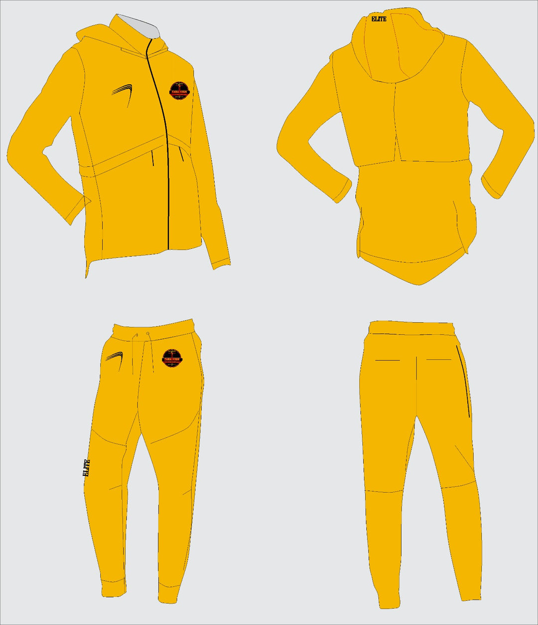 Tara High School - Travel Suit Yellow