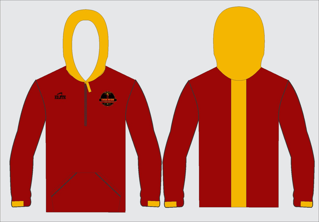 Tara High School - Long Sleeve Micro with Hood Maroon