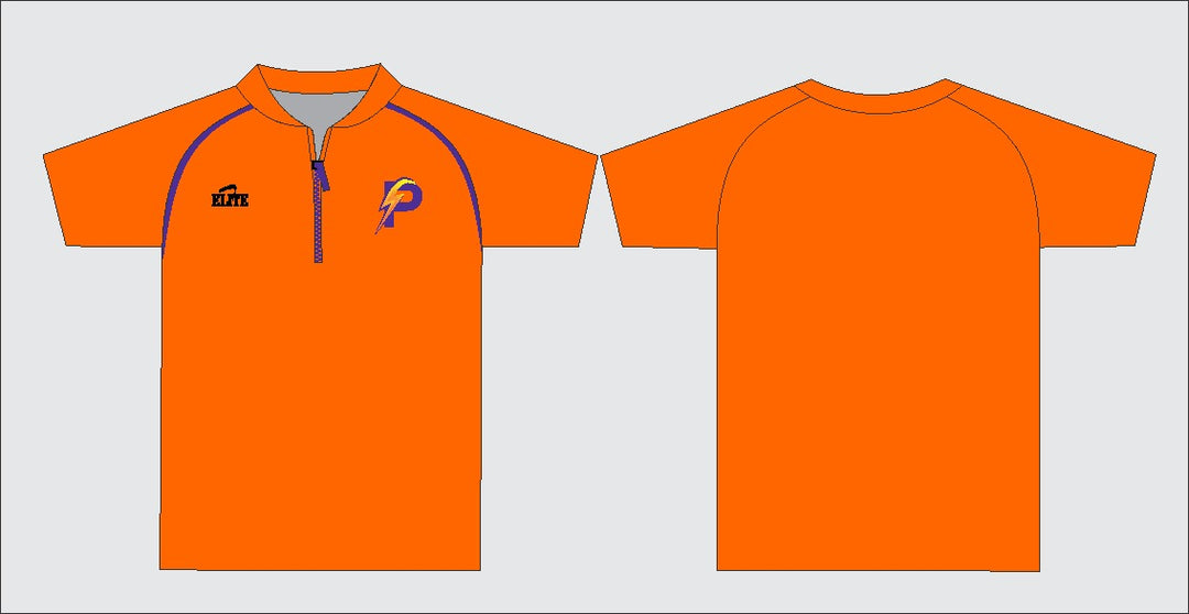 LA Power - Polo - Half Zip Orange