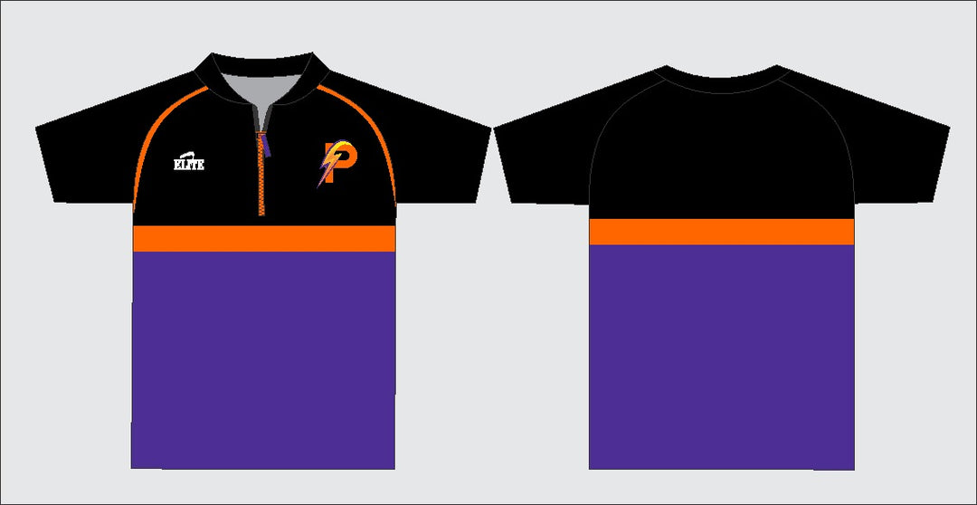 LA Power - Half Zip Pullover - Black/Orange/Purple
