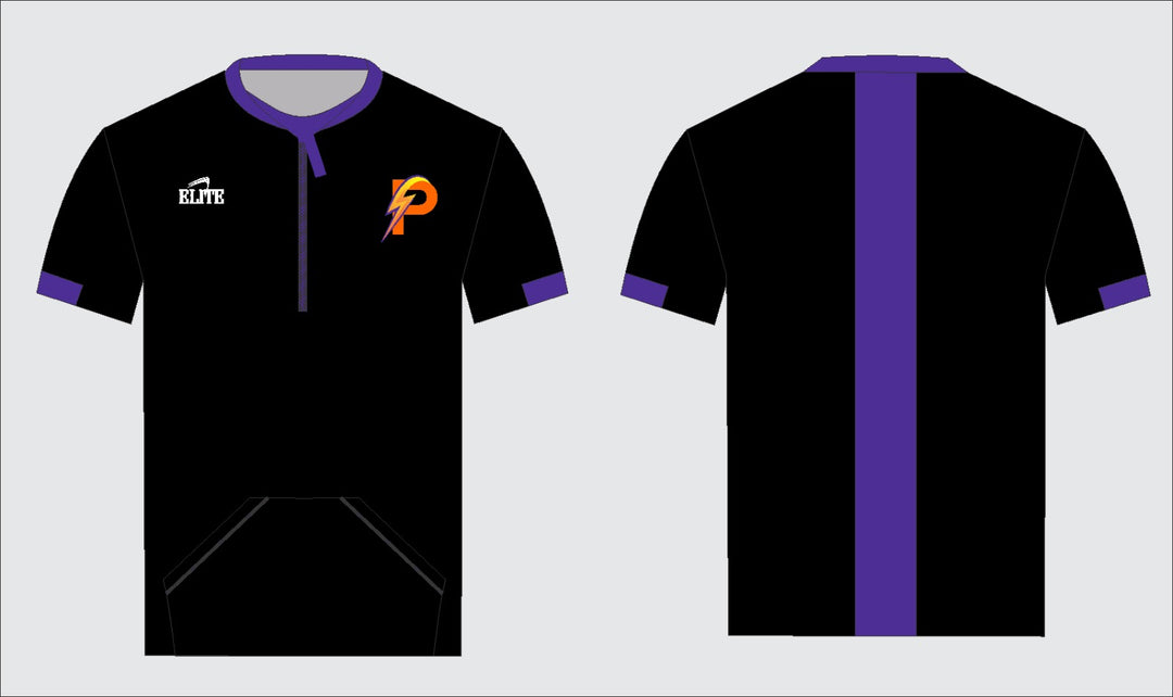 LA Power - Short Sleeve Half Zip Black