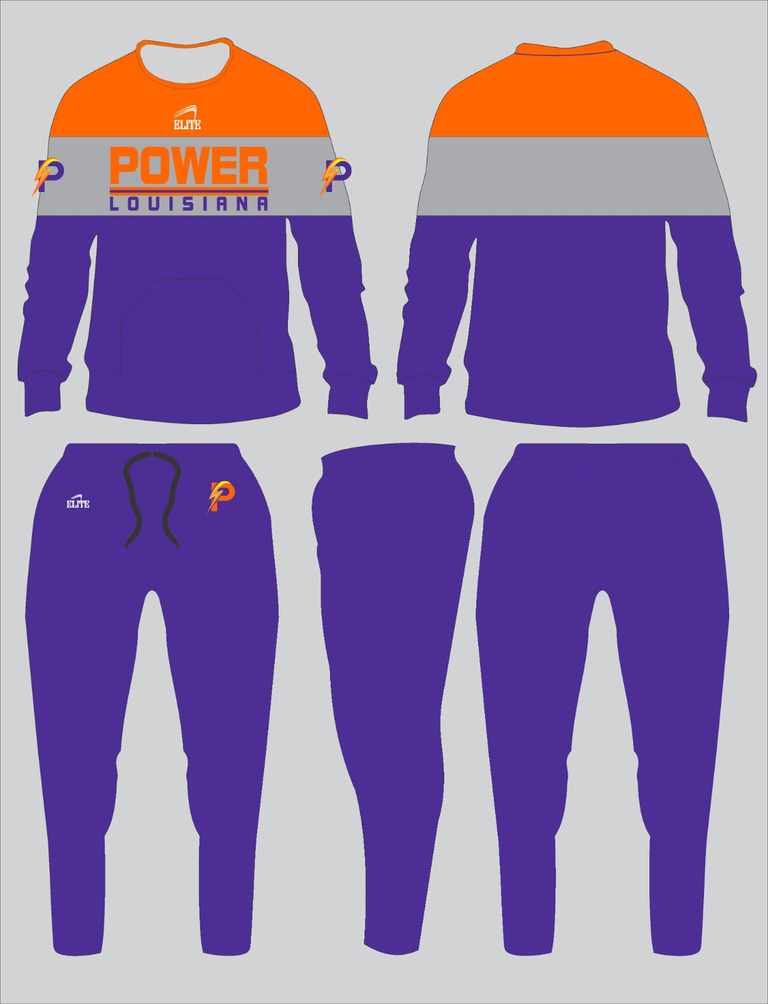 LA Power- Travel Suit Purple and Orange