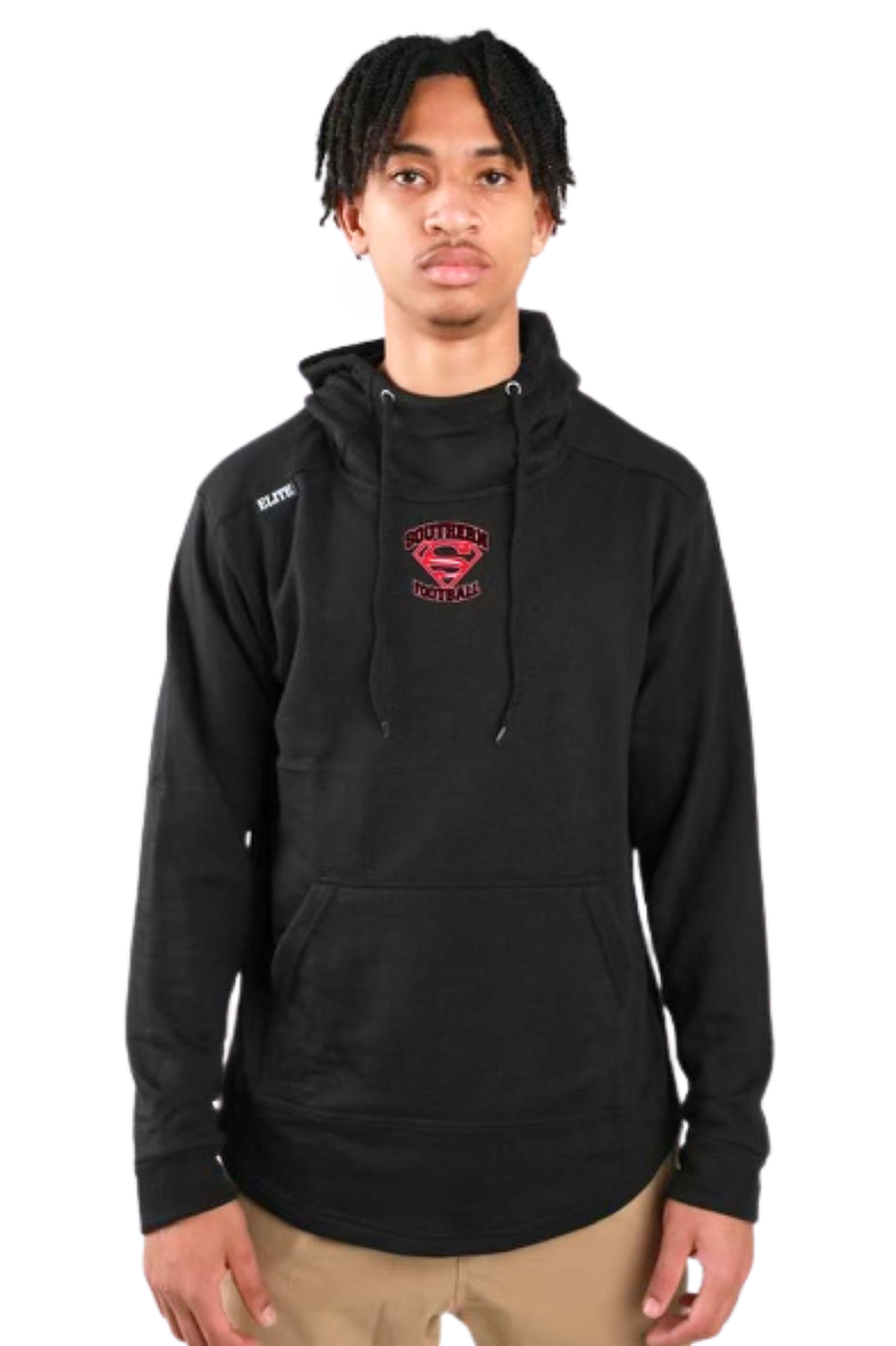 SOUTHERN HIGH FOOTBALL TEAM SHOP EXTENDED HOODIE - BLACK- SUP