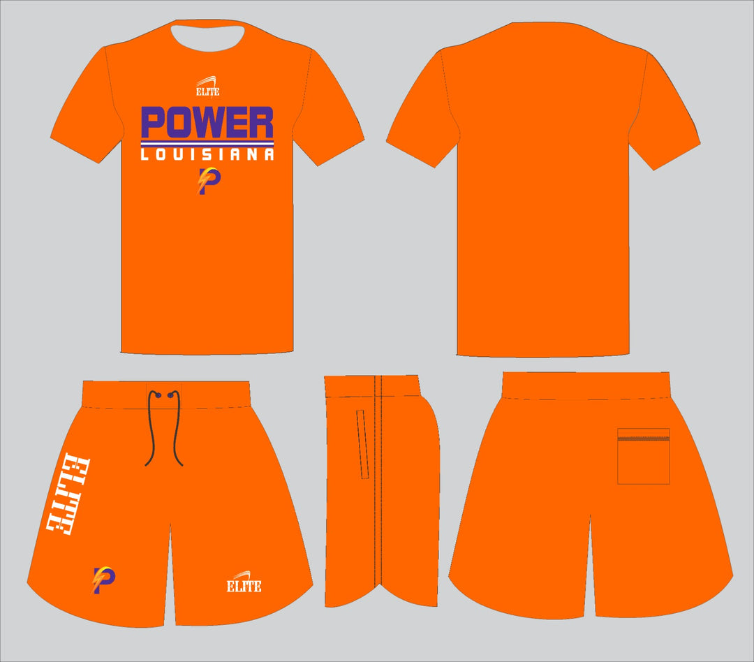 POWER TEAM STORE short and shirt set - Orange