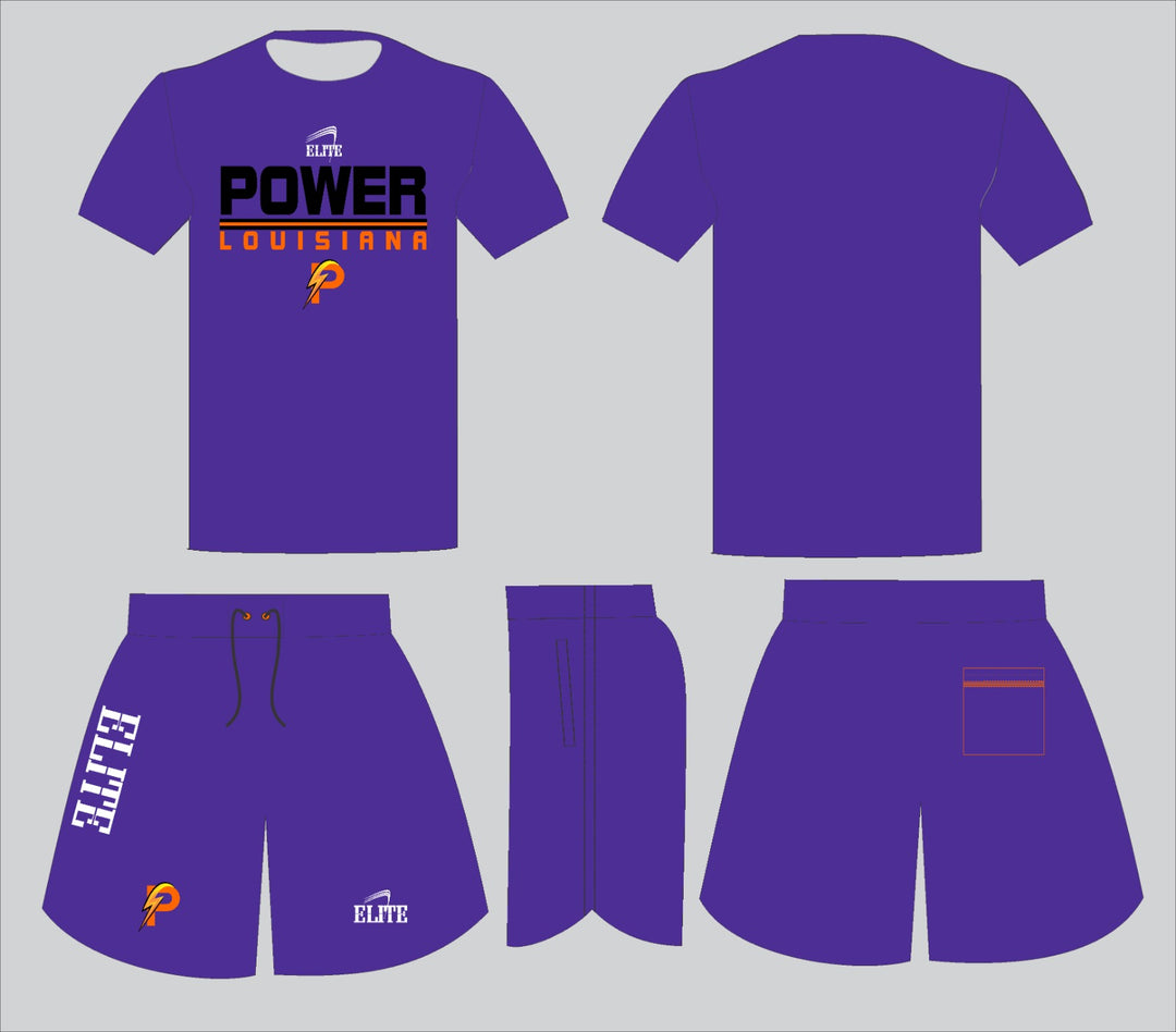 POWER TEAM STORE short and shirt set - Purple