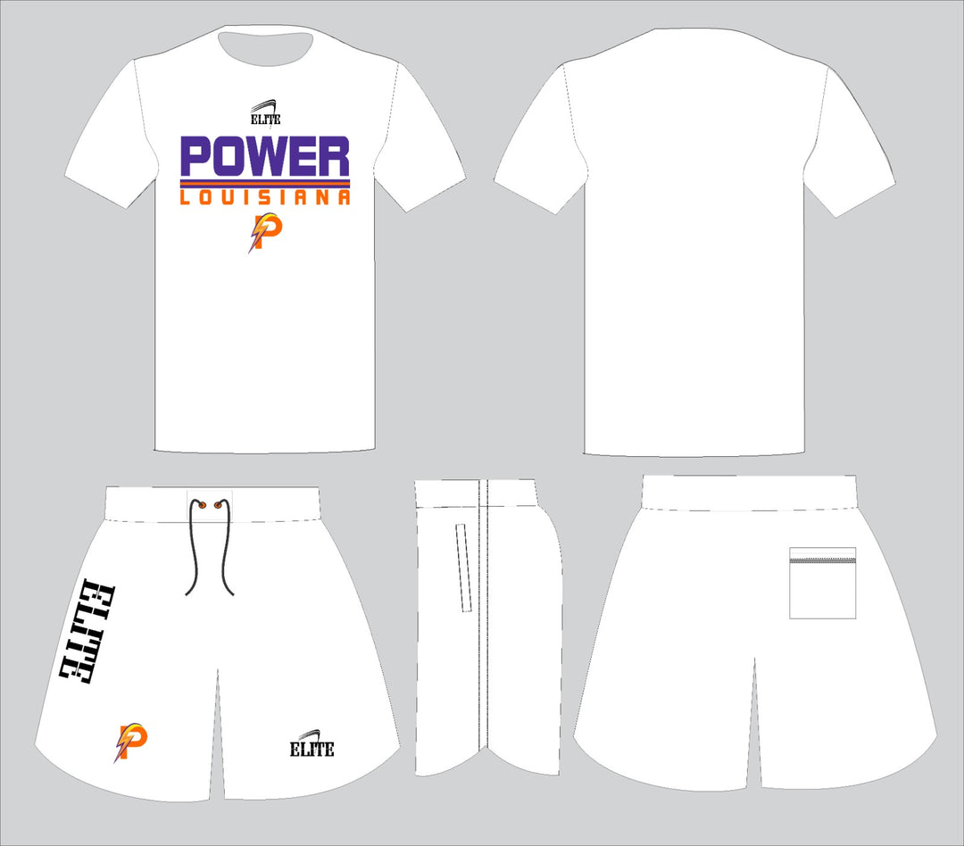 POWER TEAM STORE short and shirt set - White
