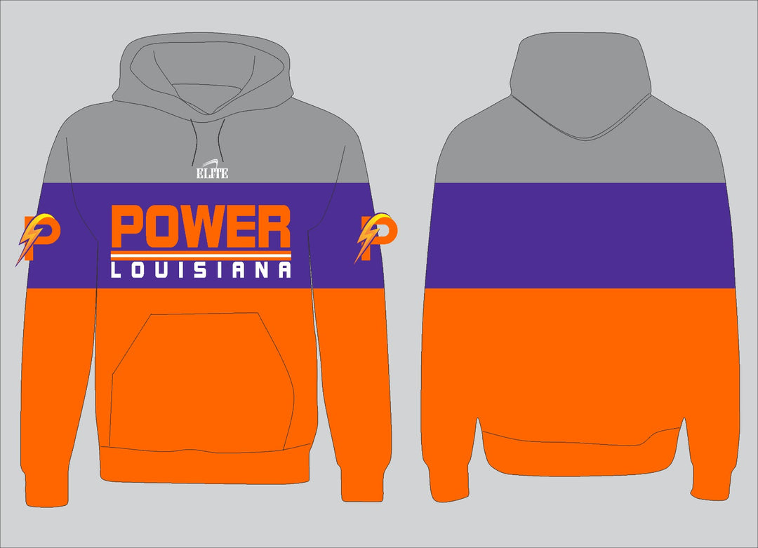 POWER TEAM STORE Hoodie - Orange and Grey