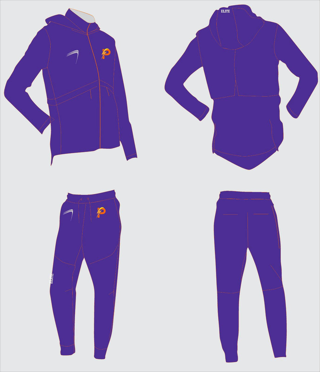 POWER TEAM STORE Track Suit - Purple