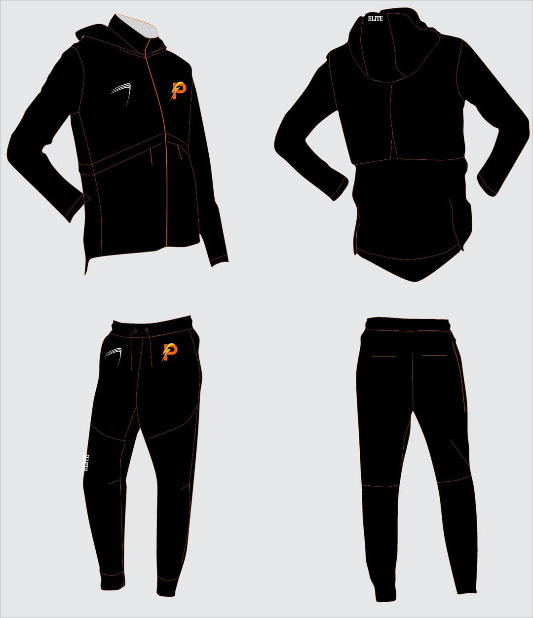 POWER TEAM STORE Track Suit - Black