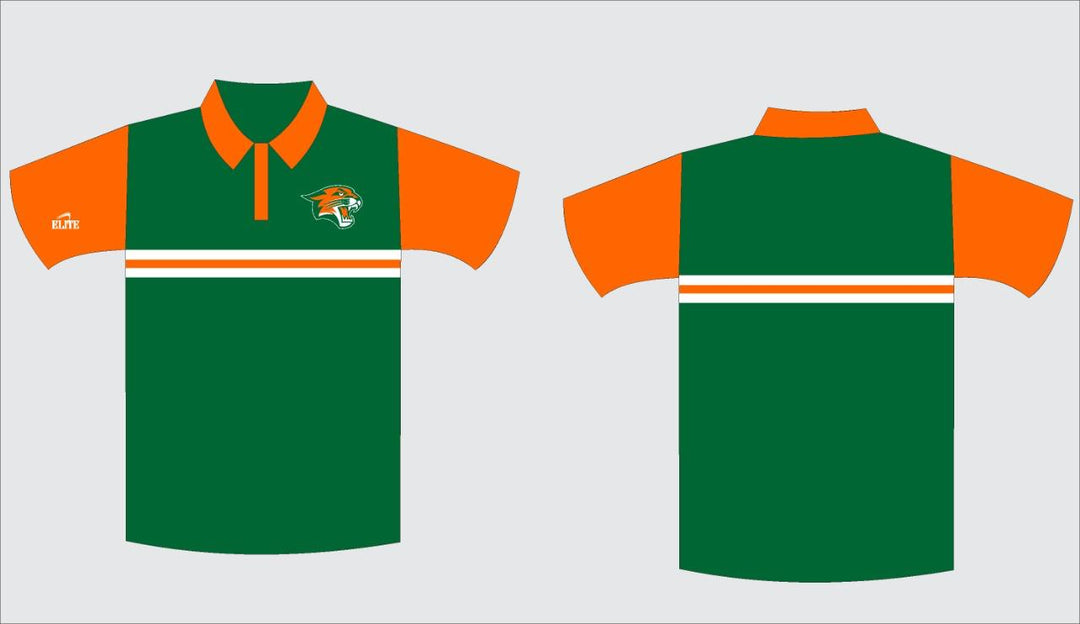 Capitol MS - Polo - Green With Orange Sleeve