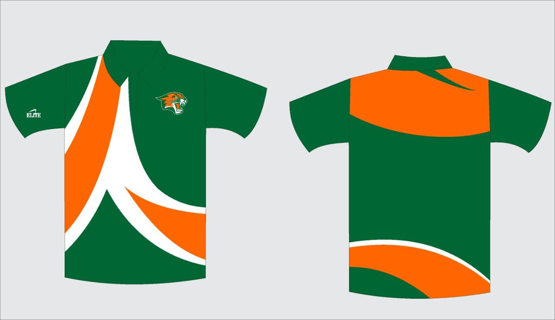 Capitol MS - Polo - Green With Orange & White