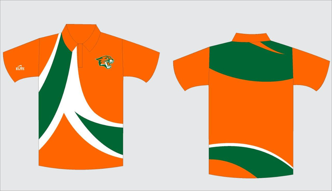 Capitol MS - Polo - Orange with Green & White