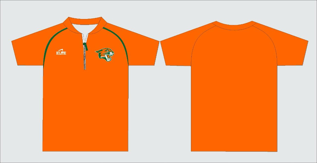 Capitol MS - Polo Half Zip Shirt - Orange