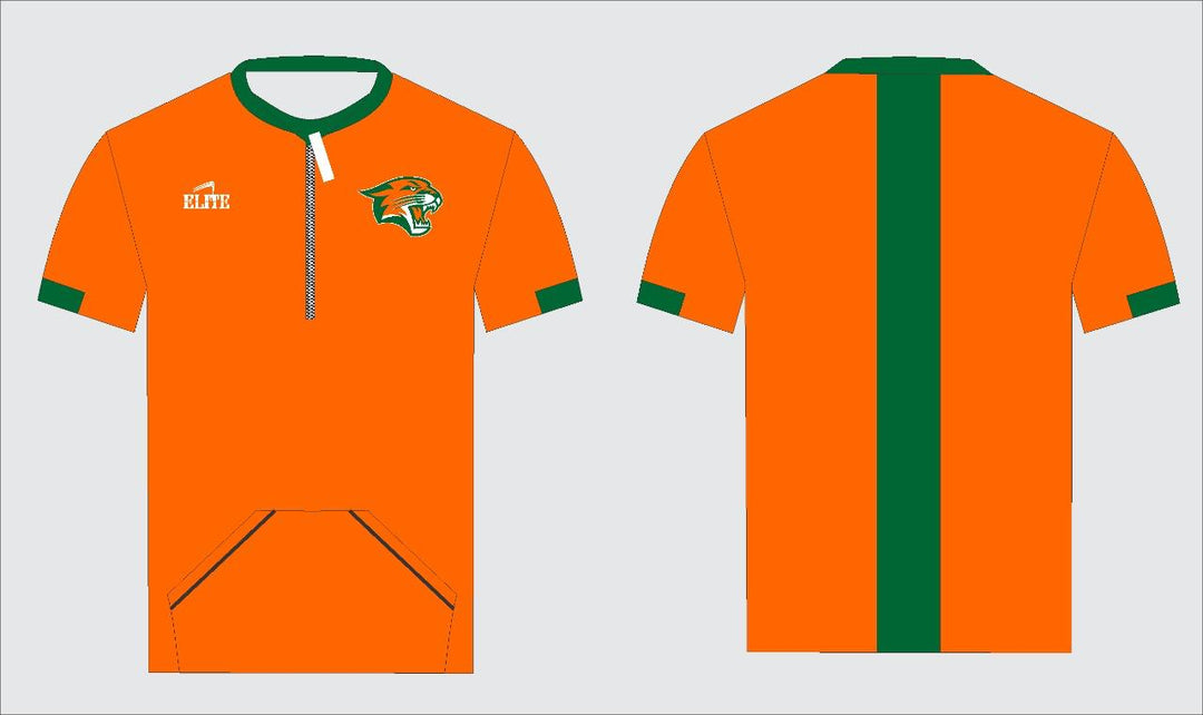 Capitol MS - Short Sleeve Half Zip Shirt - Orange