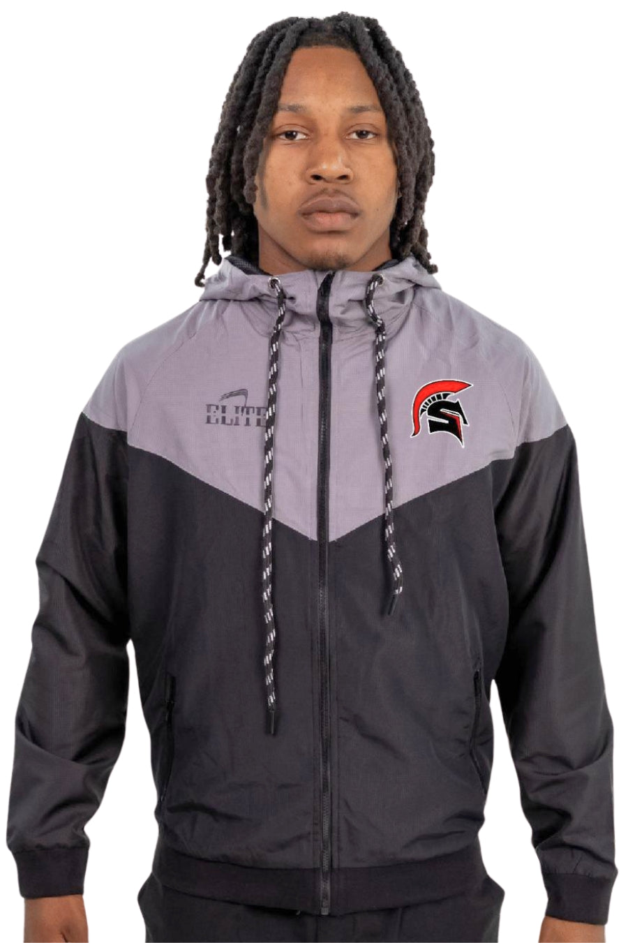 SOUTHERN HIGH FOOTBALL TEAM SHOP WINDBREAKER- GREY&BLACK