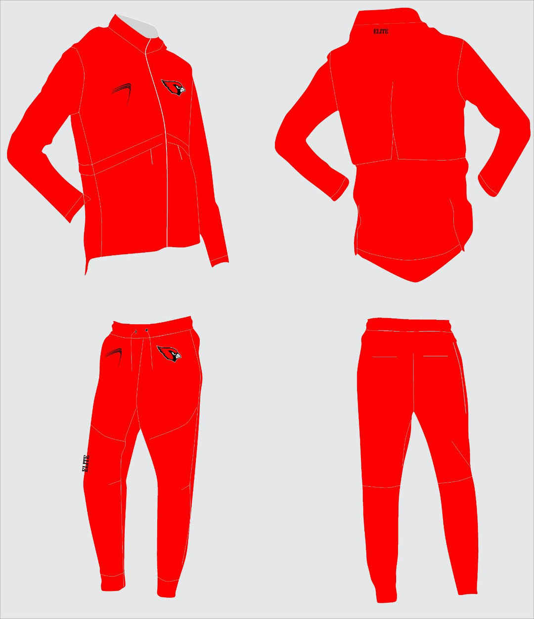 Camden Fairview High School - Travel Suit Red