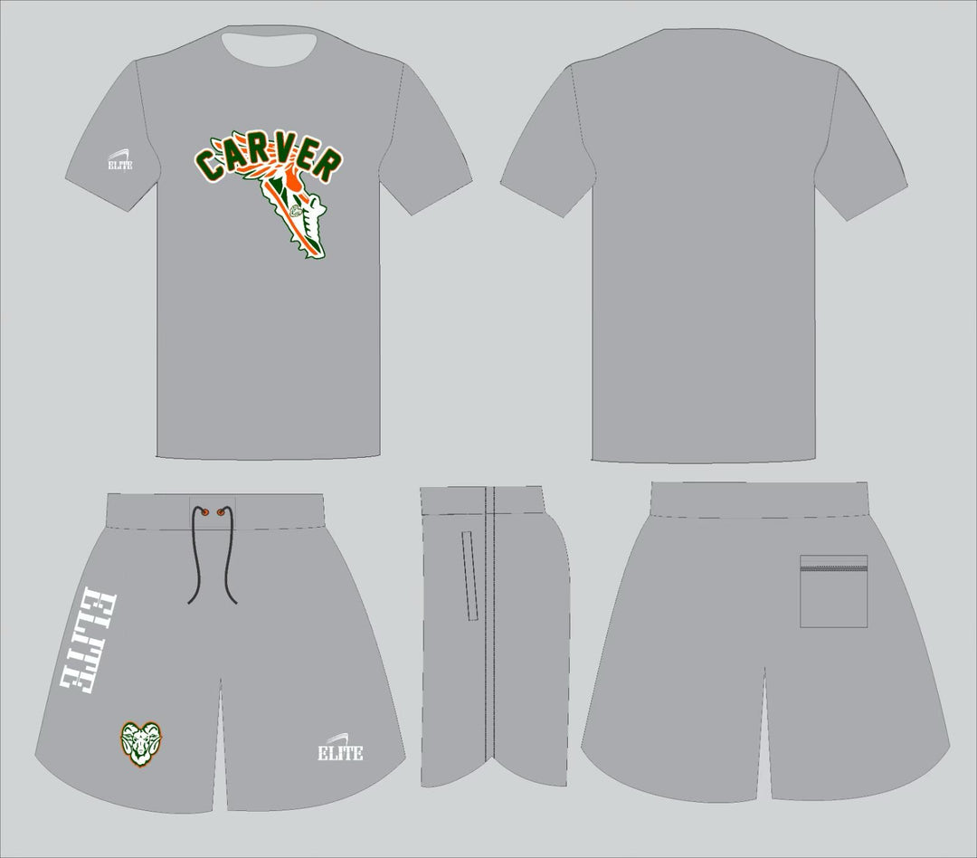 Carver Rams Track Store - Shirt and Short Gray