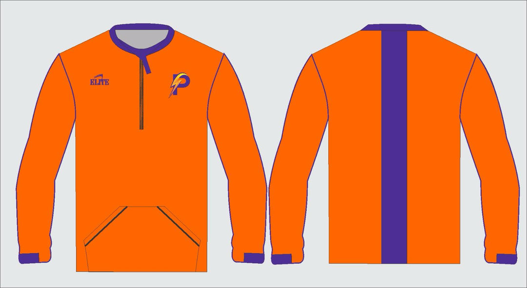 LA Power-Half zip-Long sleeve Shirt Orange/Purple