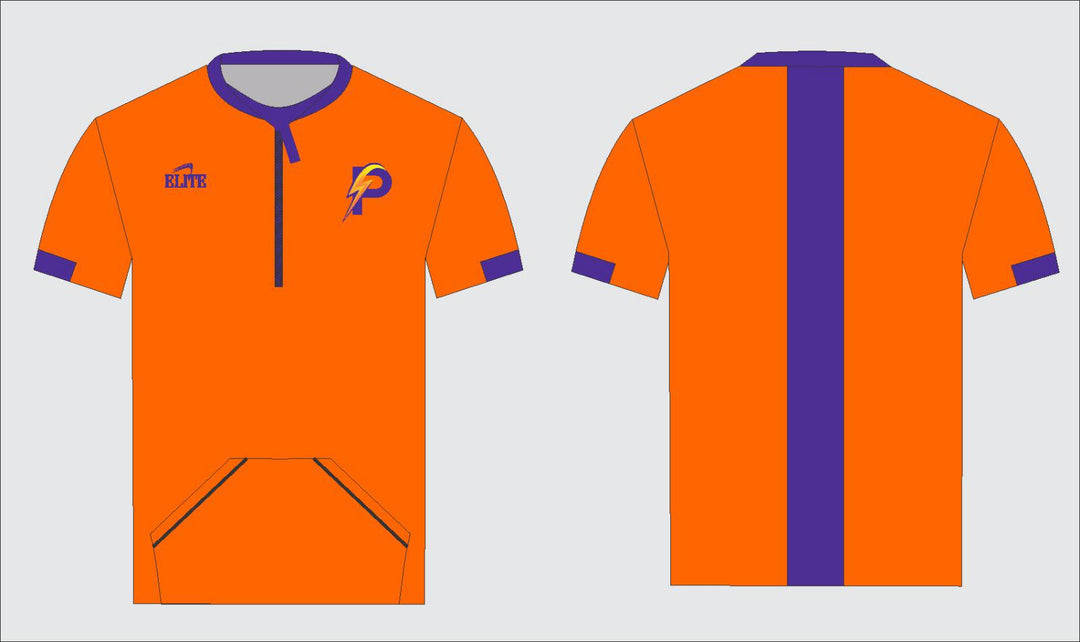 LA Power-half zip-Short sleeve Shirt Orange/Purple