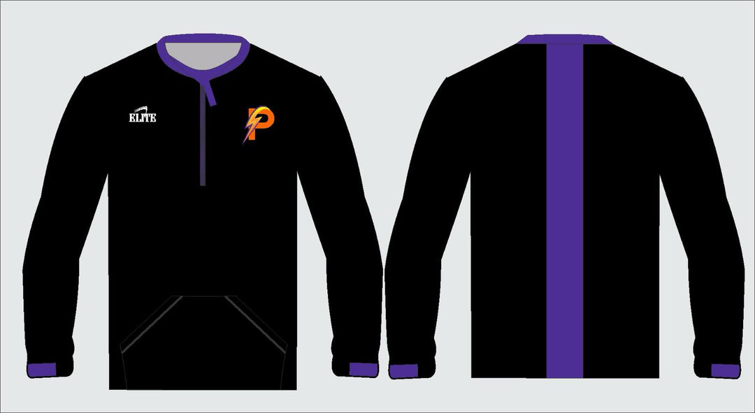 LA Power-half zip-Long sleeve Shirt Black/Purple