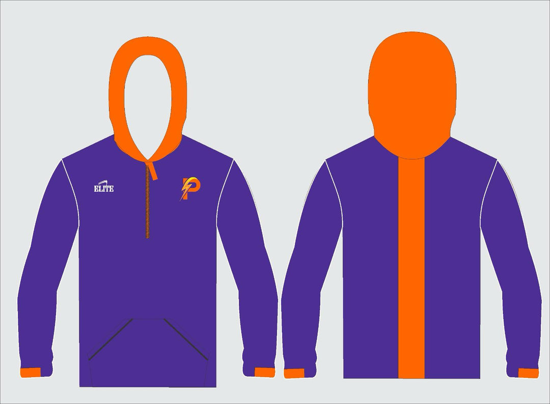 LA Power-Half zip-Long sleeve Hoodie Purple/Orange