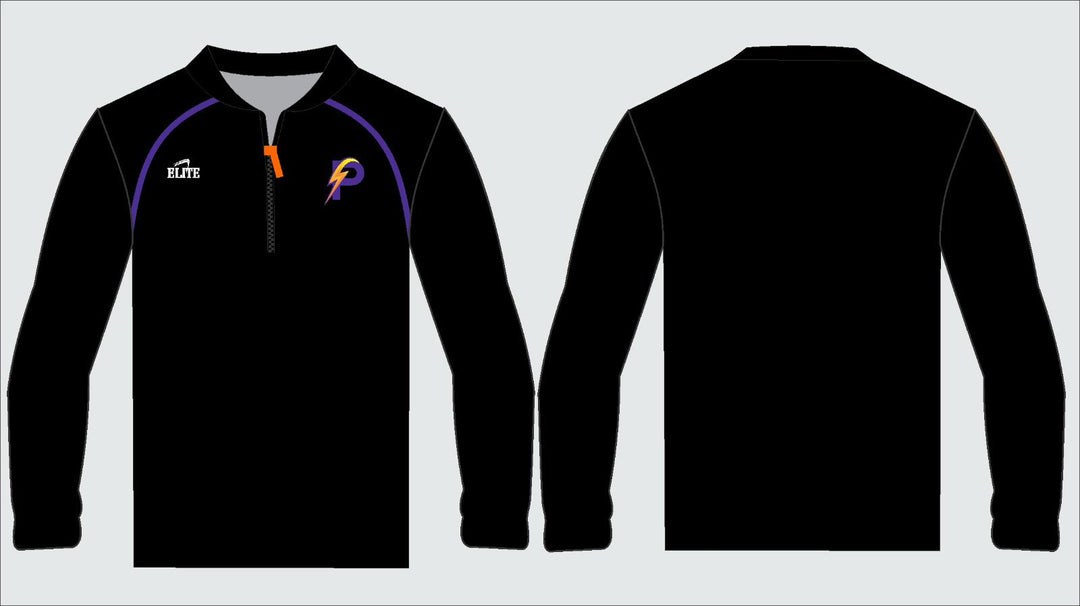 LA Power-Half zip-Long sleeve Shirt Black