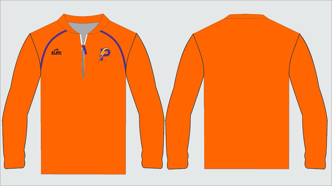 LA Power-Half zip-Long sleeve Shirt Orange