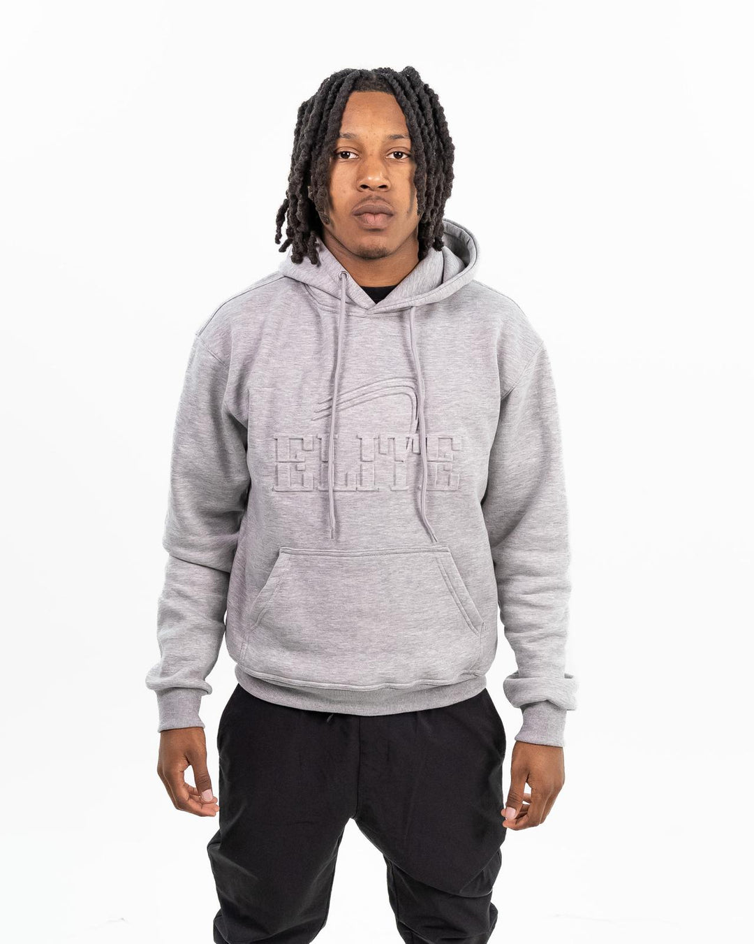 ELITE EMBOSS HOODY GREY