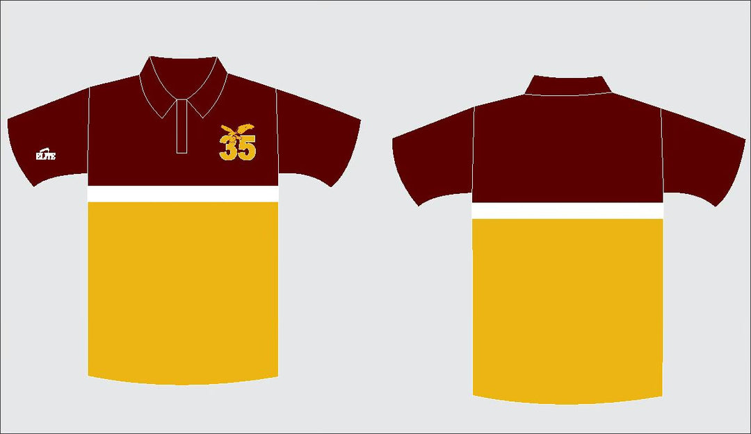 McDonough 35 Team Shop - Polo - Maroon/Yellow