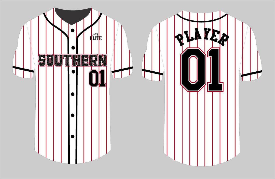 Southern Fan Name&Number Baseball Jersey - White - Black