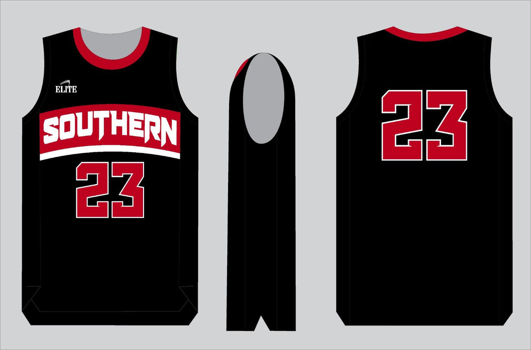 Southern Fan Name&Number Basketball Jersey - Black - Red