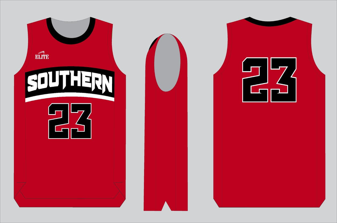 Southern Fan Name&Number Basketball Jersey - Red - Black