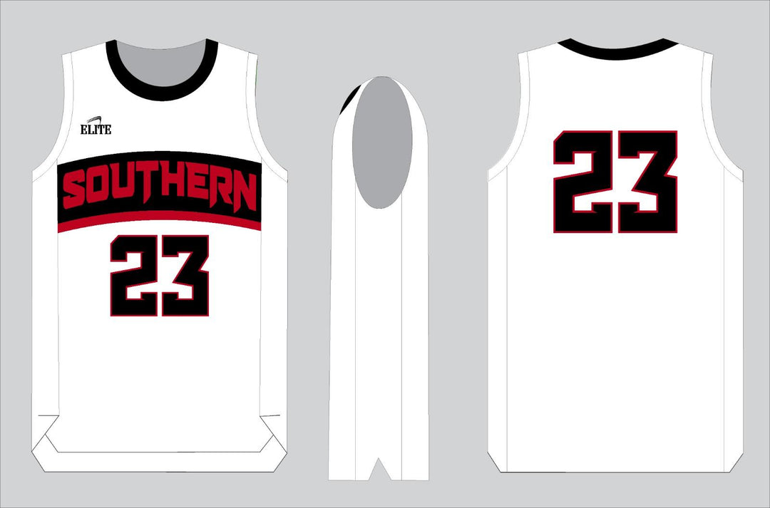 Southern Fan Name&Number Basketball Jersey - White - Red