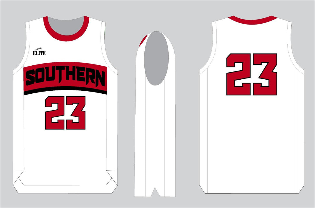 Southern Fan Name&Number Basketball Jersey - White - Red