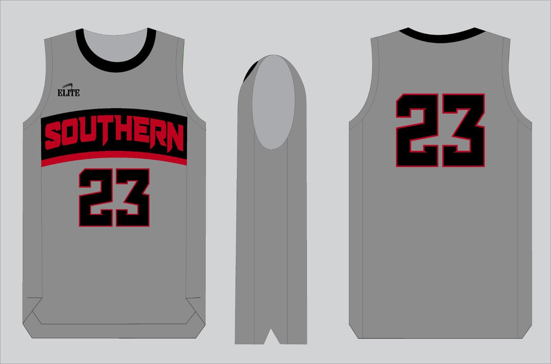 Southern Fan Name&Number Basketball Jersey - Grey - Red