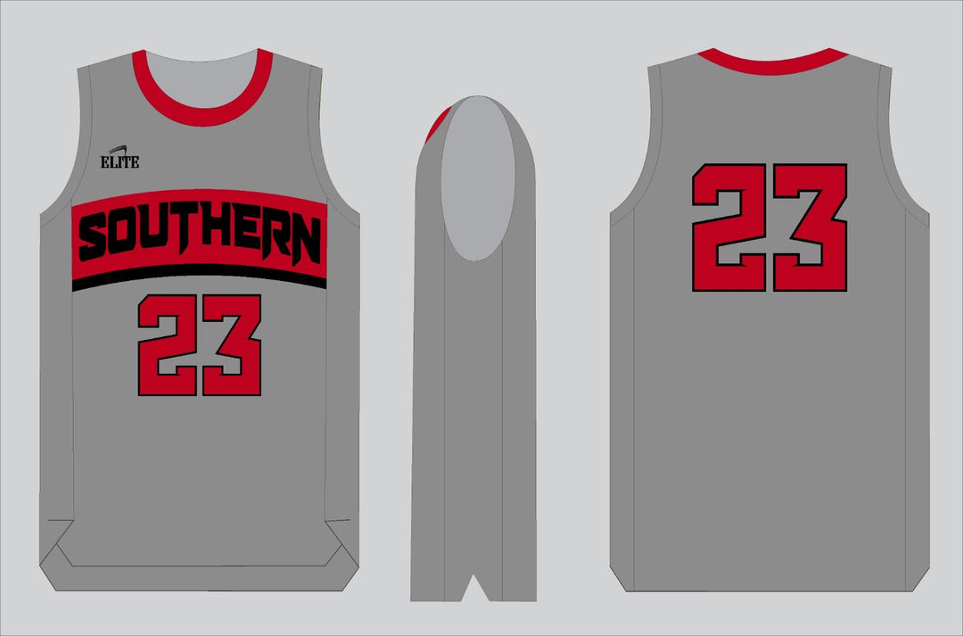 Southern Fan Name&Number Basketball Jersey - Grey - Black
