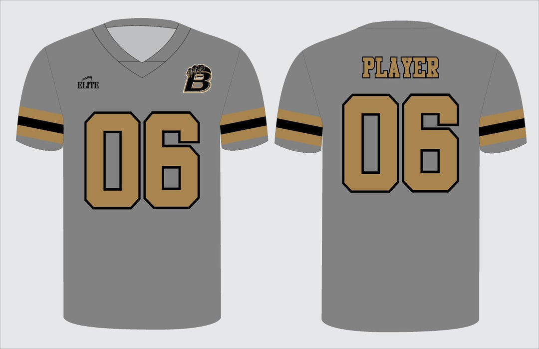 Bonnabel Fan Football Jersey - Grey (Golden Logo)