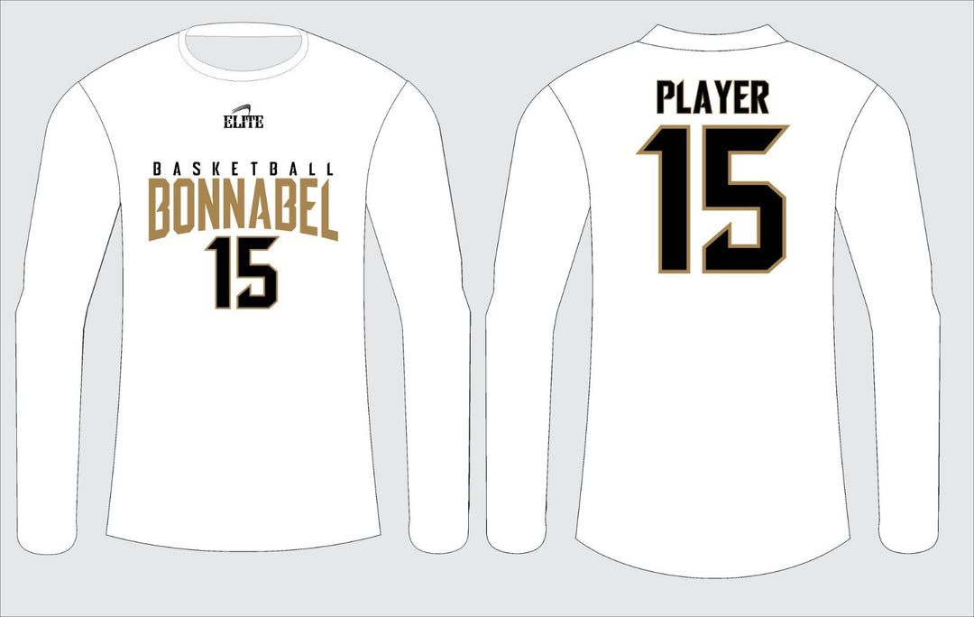Bonnabel Fan Long Sleeve Shirt - White (Golden Logo)