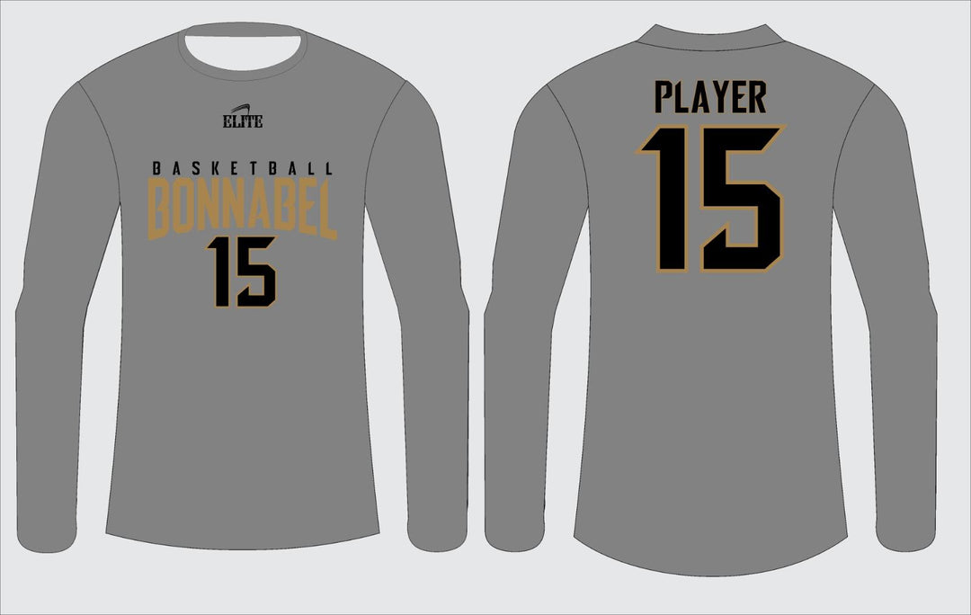 Bonnabel Fan Long Sleeve Shirt - Grey (Golden Logo)