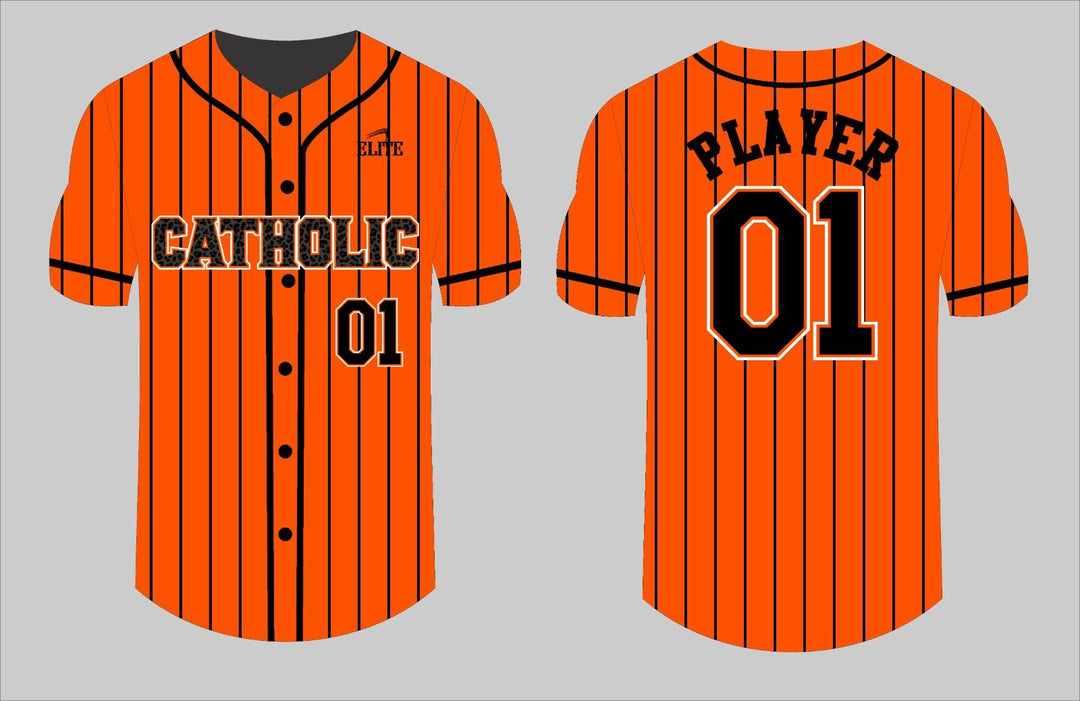 Catholic Fan Baseball Jersey - Orange