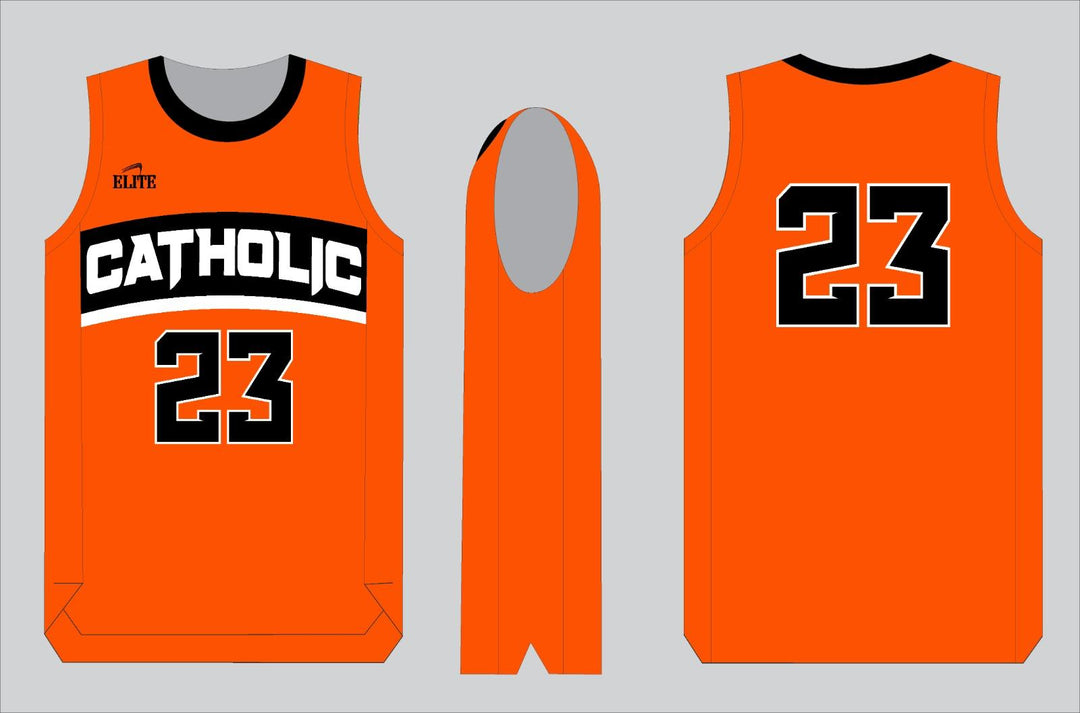 Catholic Fan Basketball Jersey - Orange