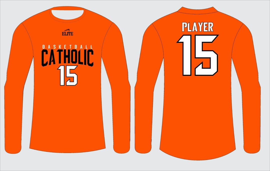 Catholic Fan Long Sleeve Shirt - Orange