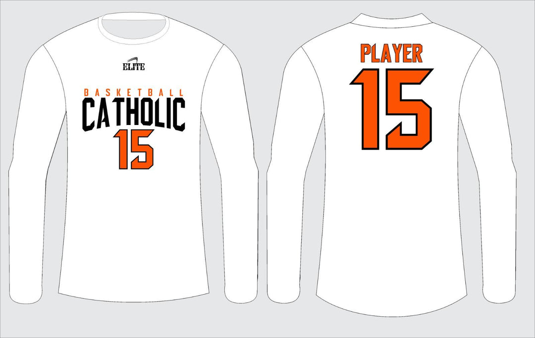Catholic Fan Long Sleeve Shirt - White