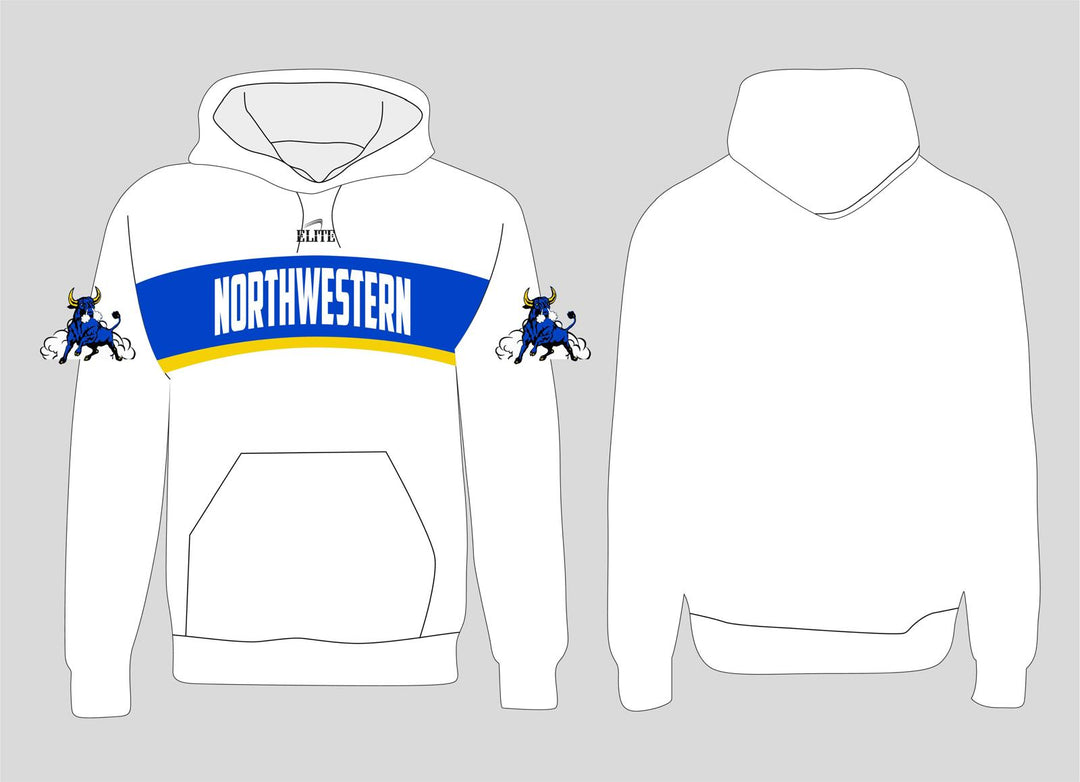 Northwest Fan Hoodie - White (Blue Border)