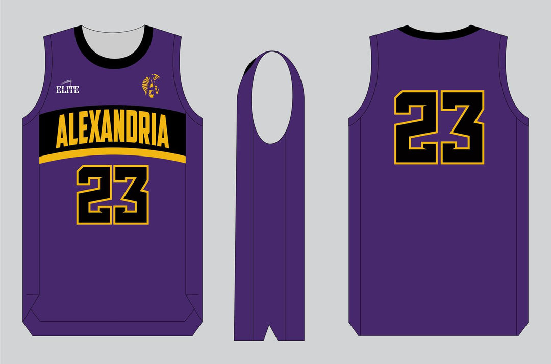 Alexandria Basketball Jersey - Purple