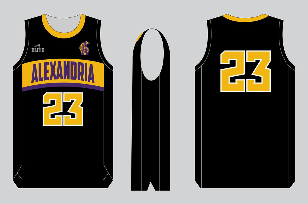 Alexandria Basketball Jersey - Black