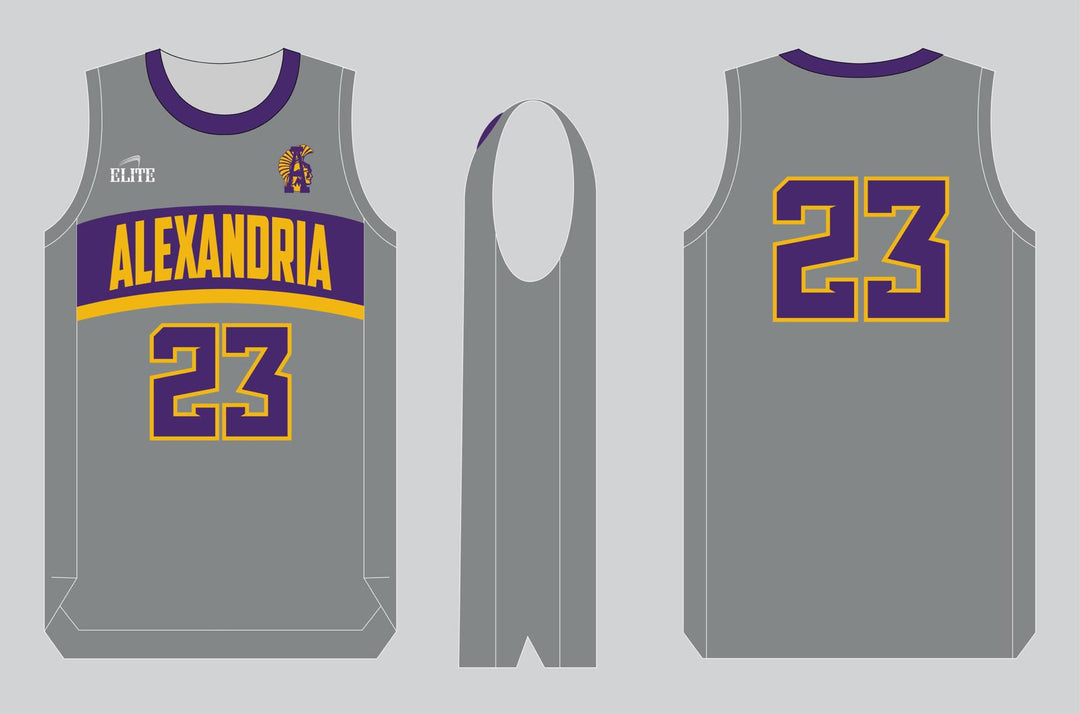 Alexandria Basketball Jersey - Grey